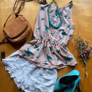 Paper Crane Peplum Top